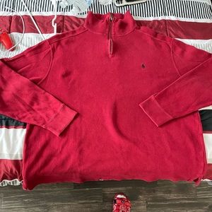 COPY - Burgundy long-sleeve sweatshirt turtle neck with a zipper
